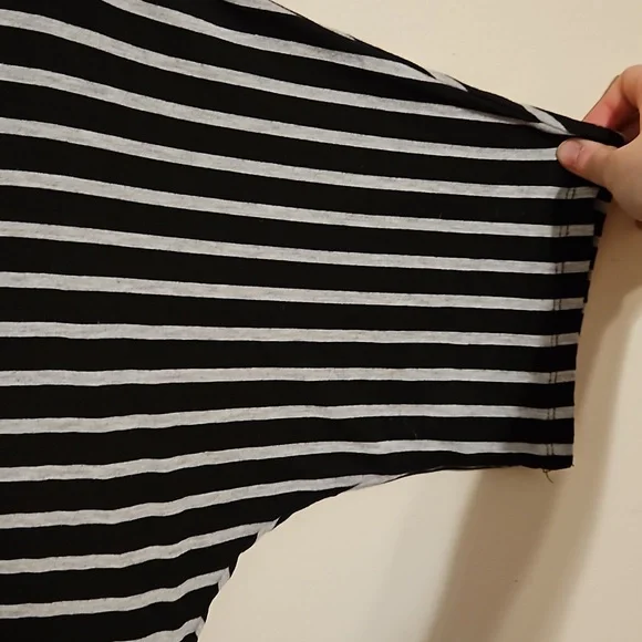 Jodifl Black and Gray stripped button down dress - Picture 5 of 7